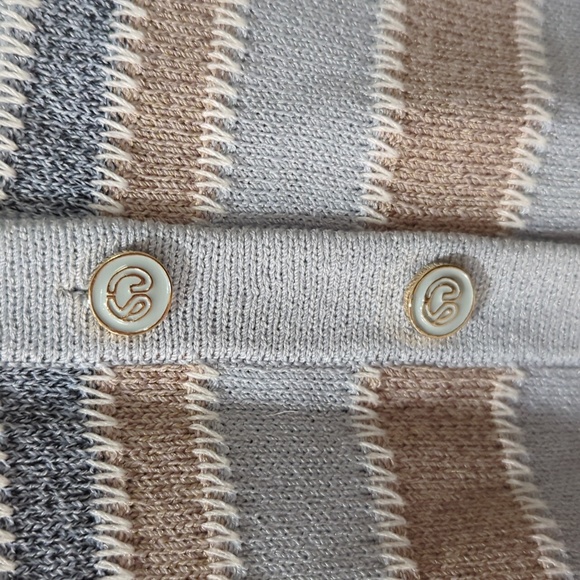 St John Sport Vintage Blue Wool Blend Cardigan Sweater - Picture 4 of 9